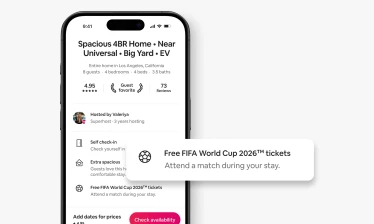 The AirBNB app showing how to win free World Cup Tickets