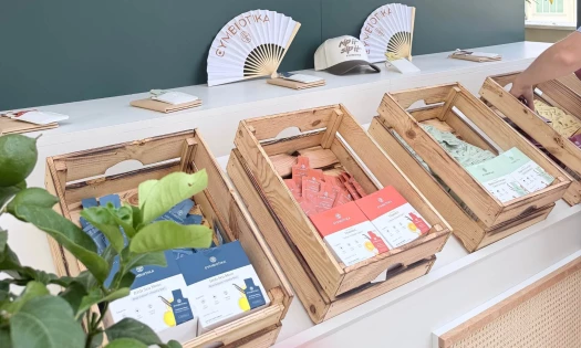 Cymbiotika products on display at their Cannes Lions booth