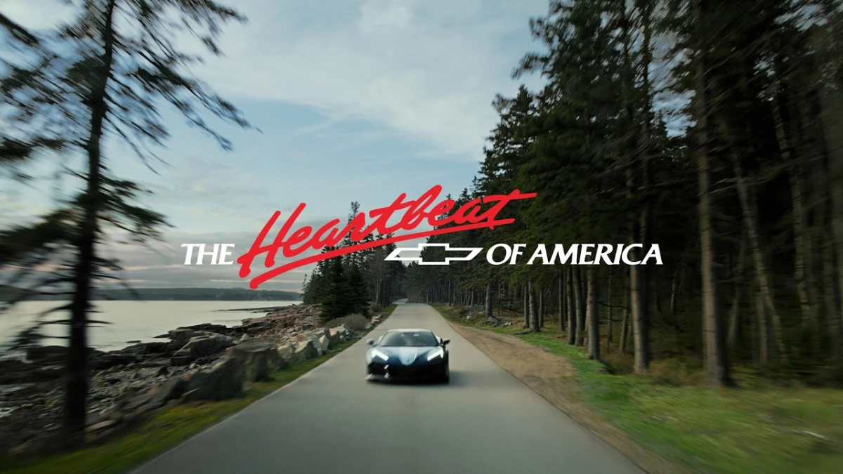 The "Heartbeat of America" Chevrolet campaign banner