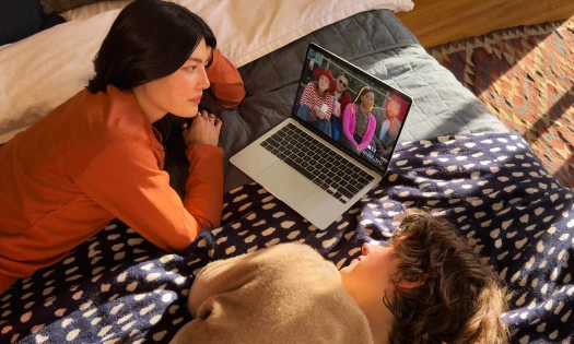 MacBook with a purple hue