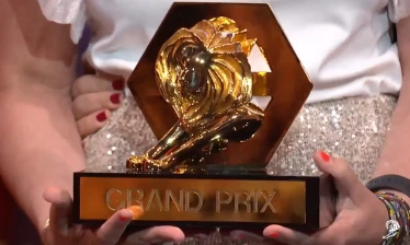 A photo of a Cannes Lions Grand Prix trophy