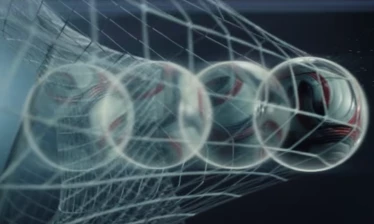 A football mimicking the Audi logo