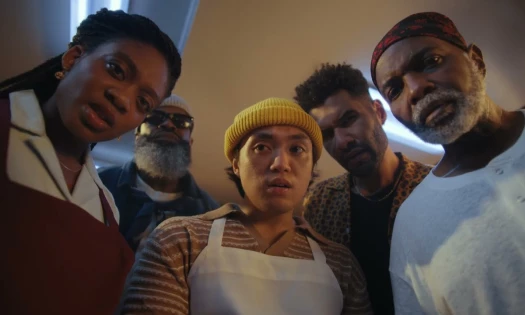 Five people in a Brooklyn pizzeria