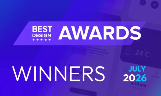 DesignRush's Design Awards banner for July 2026