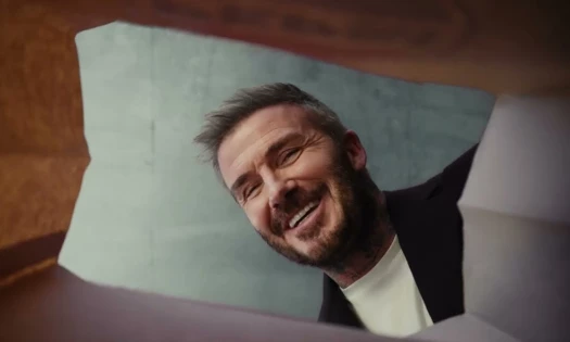 A shot of David Beckham from Pepsi's 2026 World Cup campaign "Football Nation"