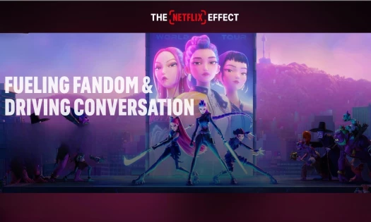 The Netflix Effect with a "K-Pop Demon Hunters" poster in the brand's visual identity.