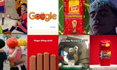 A collage of brands and their World Cup celebration efforts