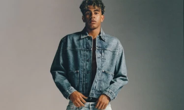 Lamine Yamal in a denim on denim fit from American Eagle.