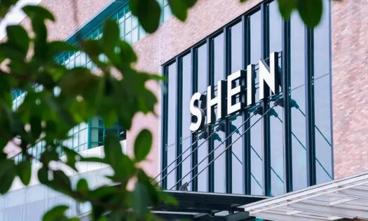 SHEIN brand name on a building