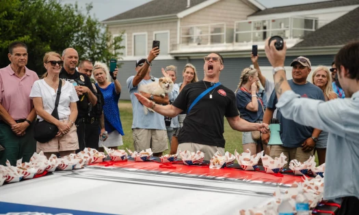Mike the Miz celebrating Smirnoff Ice's Guinness World Record attempt