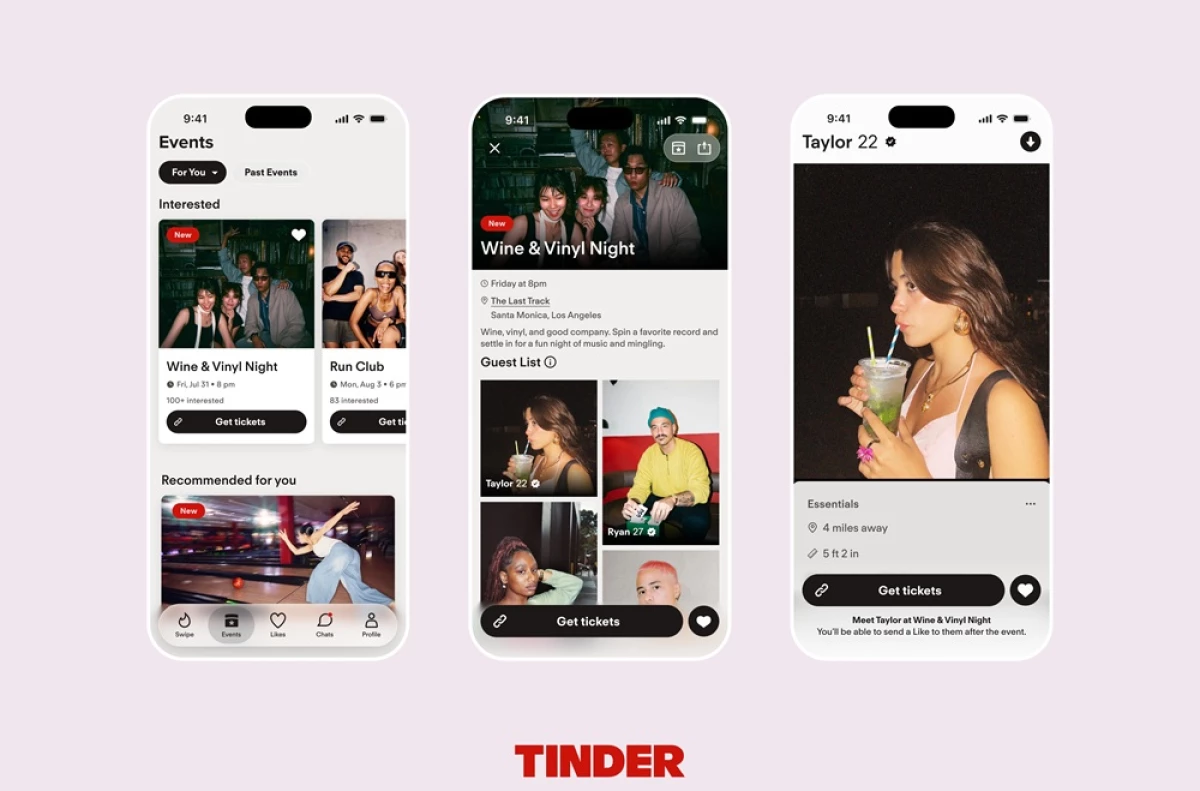 Tinder's 'Events' Push Goes From One City to Nine