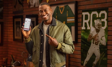 Robert Griffin III with his Yahoo College Fantasy Football team