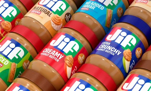 A Jif smore sandwich up-close