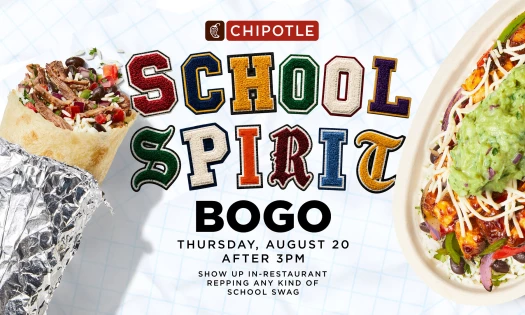 Chipotle's School Spirit banner