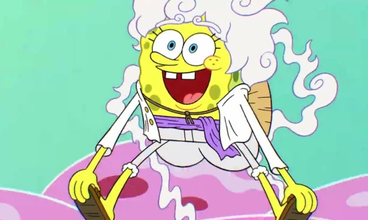 SpongeBob dressed as a One Piece character