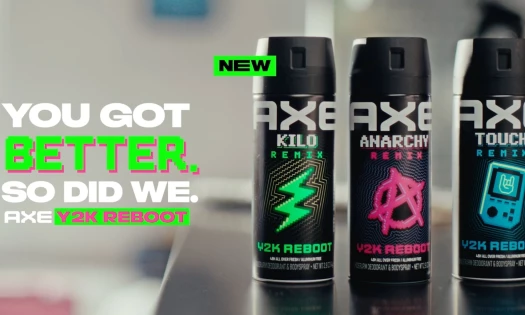 AXE limited-edition Y2K Reboot Collection: Kilo, Anarchy, and Touch, with the headline "You Got Better. So Did We."