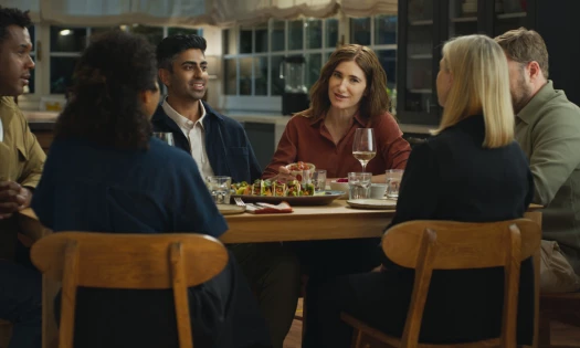 Kathryn Hahn in the dinner table