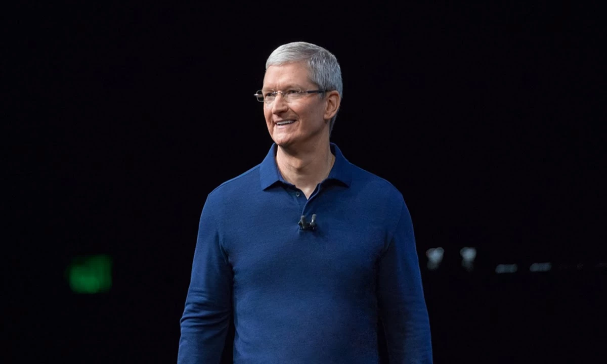 Former Apple CEO Tim Cook pictured