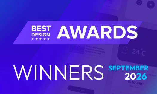 DesignRush's Design Awards banner for September 2026