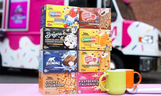 Java Factory ice cream collaboration boxes with the ice-cream truck in the background.