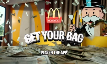 The new McDonald's x Monopoly Get Your Bag banner