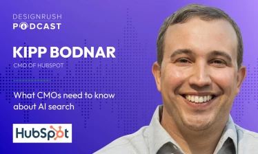 Headshot of Kipp Bodnar, Chief Marketing Officer at HubSpot, featured on the DesignRush Podcast.