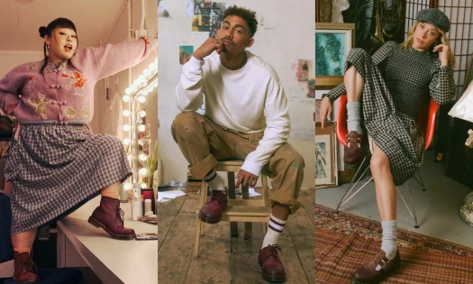 Naomi Watanabe, Jordan Stephens, and Chloë Sevigny in Dr. Martens shoes.