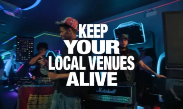 Planta Industrial during their music set with the title: "Keep Your Local Venues Alive"