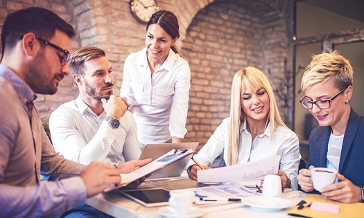 A digital marketing agency working on a project