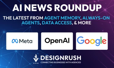 AI News Roundup featuring Meta, OpenAI, and Google logos on a purple background