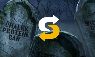 Subway's logo against a graveyard backdrop