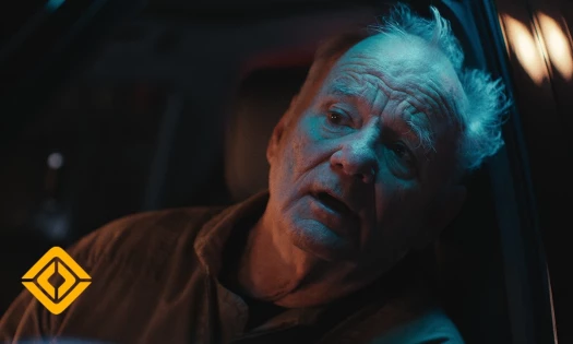 Bill Murray looking out of his car window