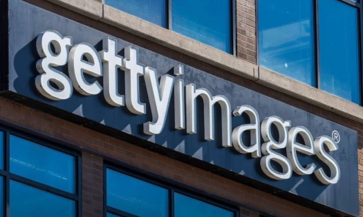 The Getty Images logo on a building