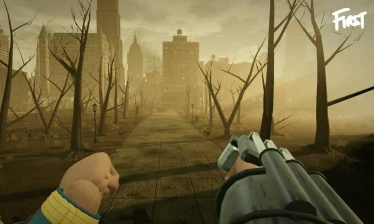 A screenshot of Chris First's Fallout: New York, the power fist, created using Claude