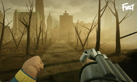 A screenshot of Chris First's Fallout: New York, the power fist, created using Claude