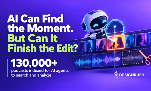 hero image for descript news story Radar Indexes 130,000+ Podcasts as AI Editing Lags Behind Search