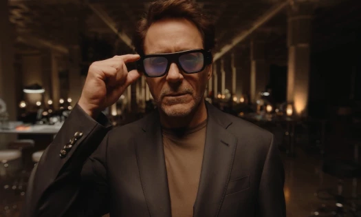 Robert Downey Jr. holding his specs