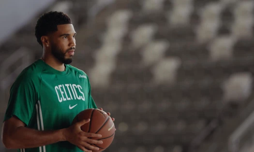 Jayson Tatum with a basketball