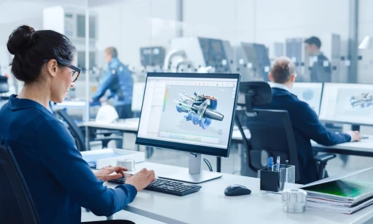 A designer using 3D printer modelling software&nbsp;&nbsp;