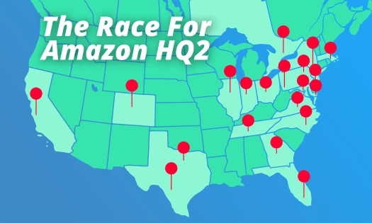 Amazon HQ2 Possible Locations Map