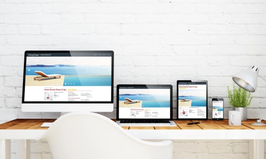 Clean Web Design Desktop Laptop Tablet iPhone Spa Resort