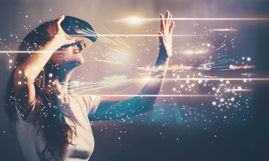Virtual Reality Headset Marketing Campaign Woman