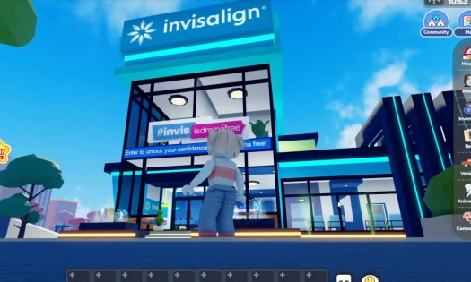 The front side of interactive dentist’s office in Roblox