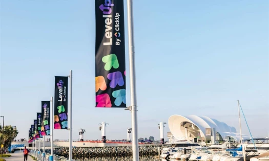 LevelUp banners at conference
