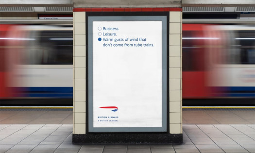 British Airways campaign on billboard