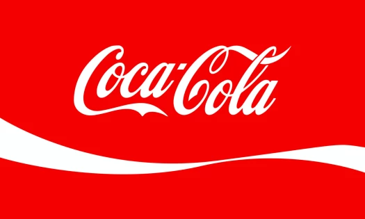 Coca-Cola logo on red background