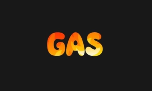 Gas logo on black background