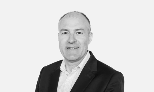 Black and white portrait of Greg Watts, Marketing Director at Terabee