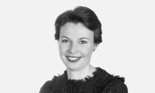 Black and white portrait of Joanna Gaudoin, founder of Inside Out Image