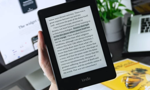Text displayed on Kindle screen
